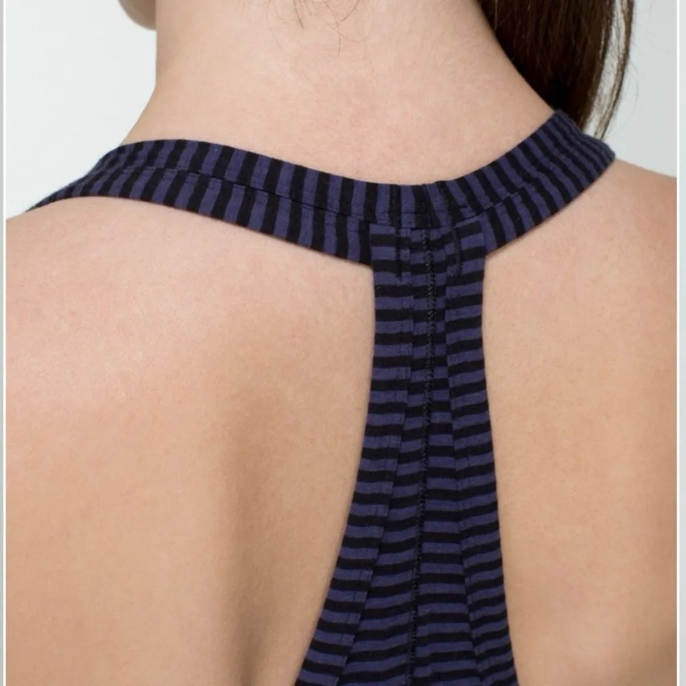 lululemon Mountain Tank Stripe Cadet‎ Purple Black